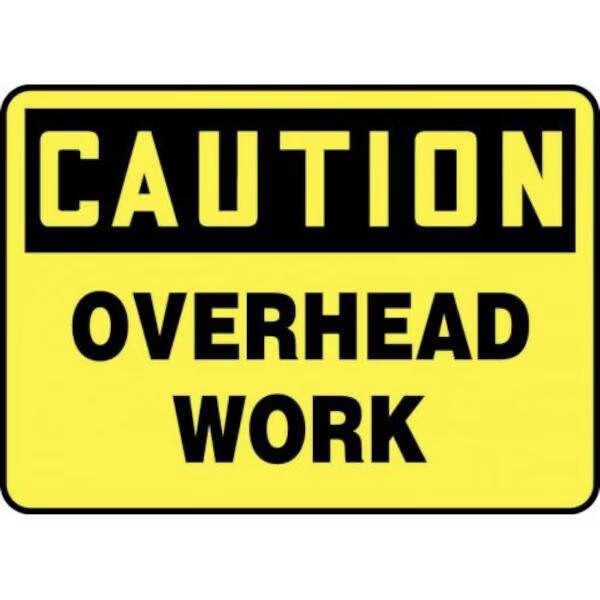 Accuform OSHA CAUTION SAFETY SIGN OVERHEAD MEQM705XT MEQM705XT - main